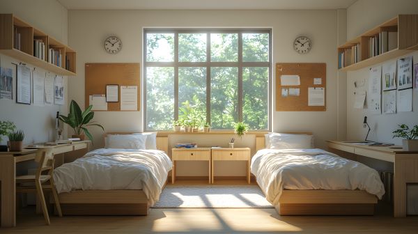 Habitación en residencia de estudiantes.